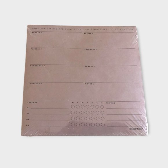 russel and hazel Undated Perpetual Planning Blush weekly planning desktop pad - Picture 4 of 5